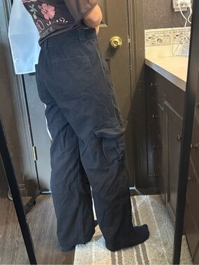 Ardene XL Black Womens Baggy Jeans Cargo Pants